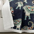 thumbnail image 4 of Hati Elephants Sherpa Throw Yellow Single 50X60, 4 of 11