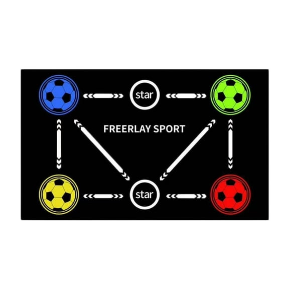 lacooooppia Football Training Mat Dribble Training Mat, Wear Resistant Multipurpose Training Equipment Football Mastery Mat for