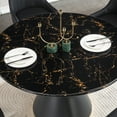 thumbnail image 6 of 46.85" Round Dining Table for 4, Modern Faux Marble Kitchen Table with Metal Base, Dining Table for Small Space, Apartment Studio, Home Office, 6 of 6