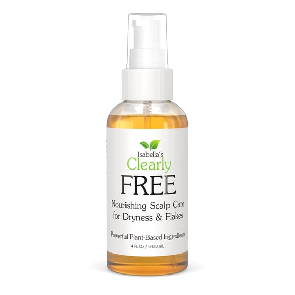Isabella's Clearly FREE, Natural Dry Scalp Oil for Dry Itchy Scalp | 100% Natural and Made in USA (4 oz)