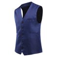 thumbnail image 2 of Cloudstyle Men's V-Neck Dress Suit Business Casual Waistcoat 5 Button Slim Fit Waistcoat, 2 of 5