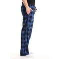 thumbnail image 3 of #followme Microfleece Mens Buffalo Plaid Pajama Pants with Pockets (Blue Buffalo Plaid, Medium), 3 of 4