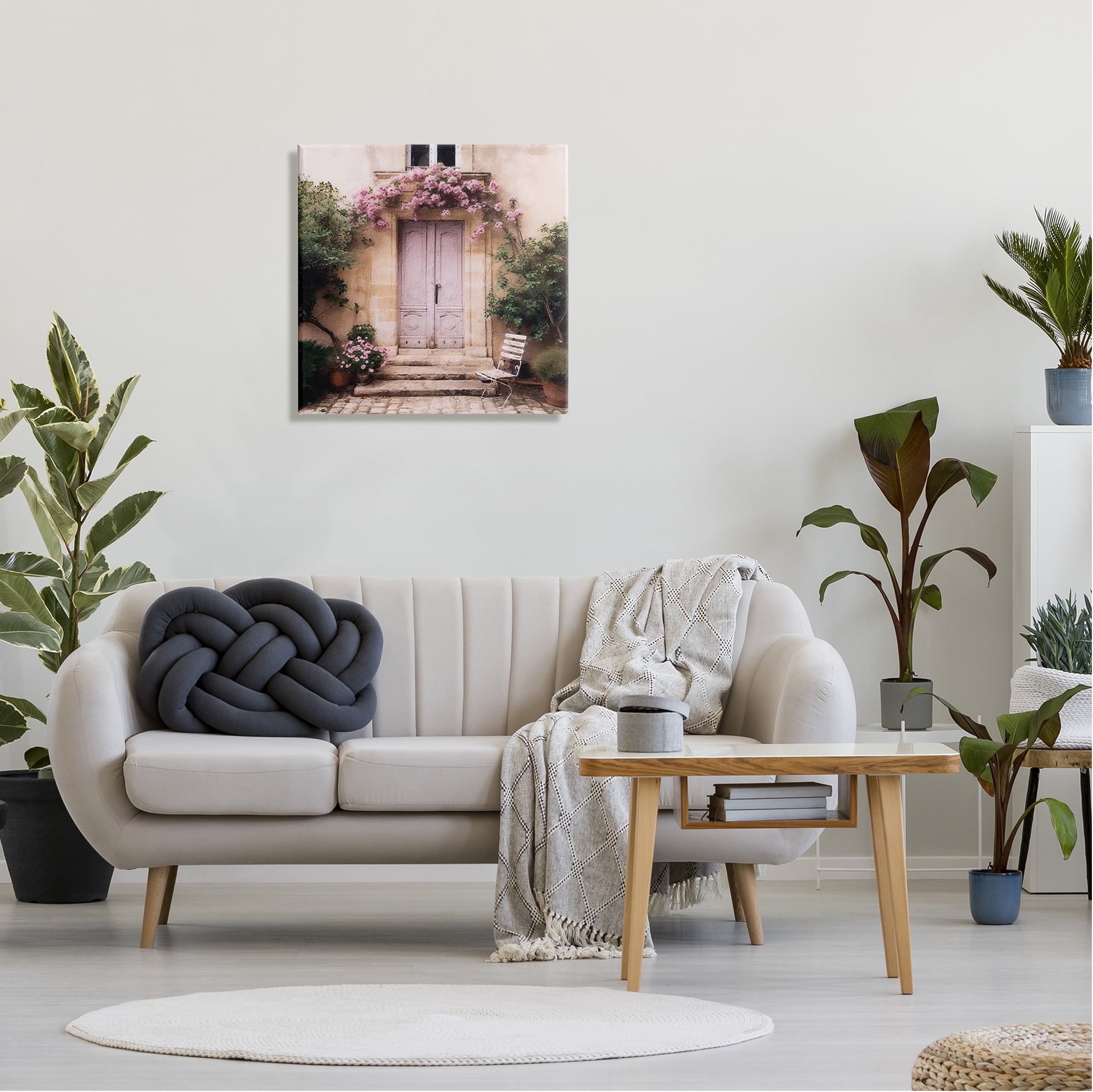 Stupell Industries Floral French Doors Travel & Places Photography Gallery Wrapped Canvas Art Print Wall Art, 24 x 24