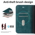 thumbnail image 3 of Dteck Wallet Phone Case for iPhone 8 Plus, iPhone 7 Plus RFID Blocking Credit Card Holder Kickstand Folio Flip Cover with Magnetic Closure, Blue, 3 of 10