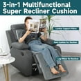 thumbnail image 7 of 3-in-1 Recliner Seat Cushion with Lumbar Support Pillow & Footrest, Multi-Functional Adjustable Height 2" to 6" for You to Choose, Non-Slip Foam Chair Cushion for Elderly, Light Grey, 7 of 7