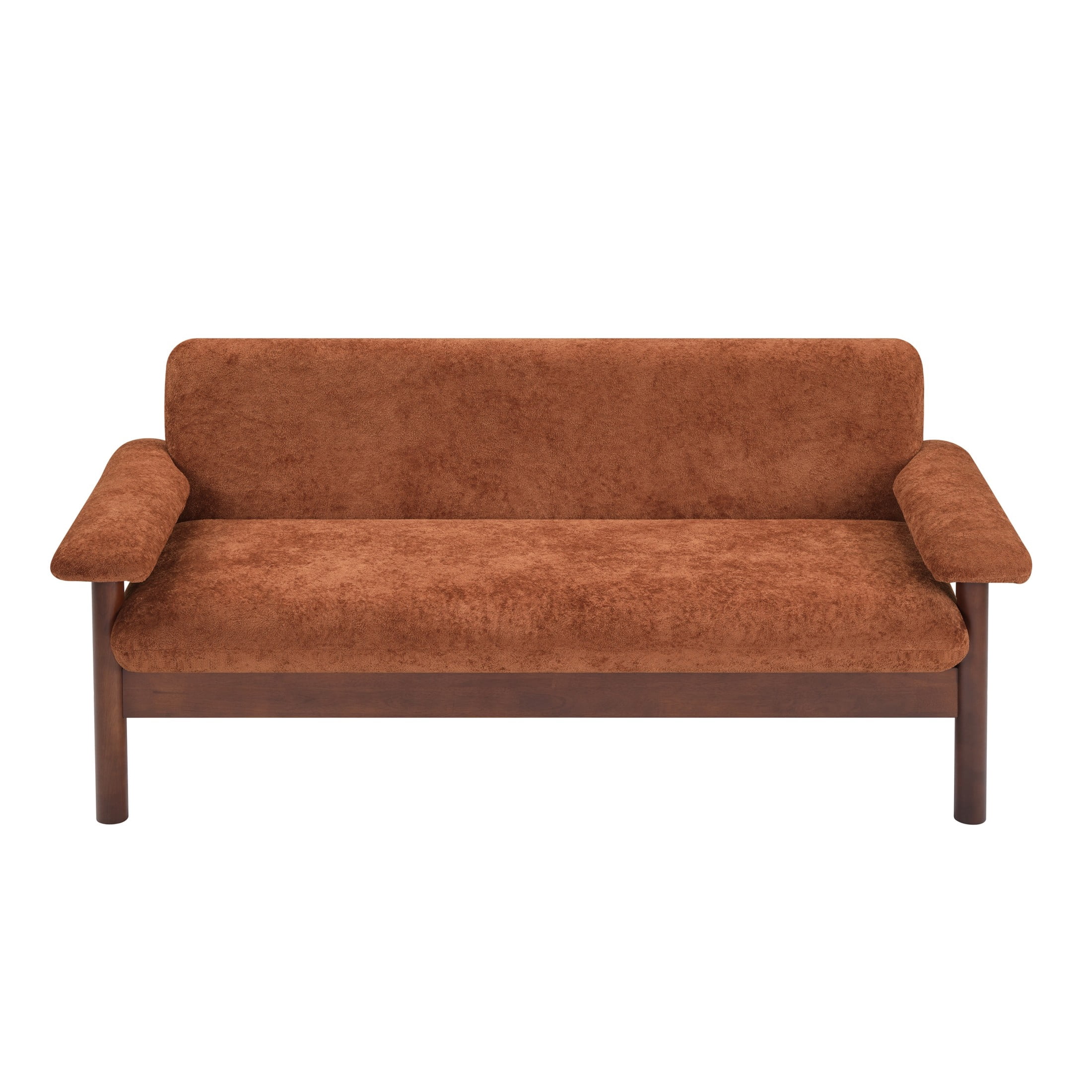 Christopher Knight Home 70" Modern Sofa, Chenille Upholstered Couch with Pillow Top Arms, Red
