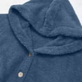 thumbnail image 6 of Dazajoo Oversized Hoodies for Women Winter Warm Fuzzy Fleece Coats Solid Fluffy Button Down Outerwear Cardigan,Blue,XL, 6 of 7