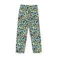 thumbnail image 3 of Lsque Green Leopard Print Men's Pajama Pants, Lounge Pant - Comfortable Home Wear,Elastic Waistband, Stylish Design-Medium, 3 of 9