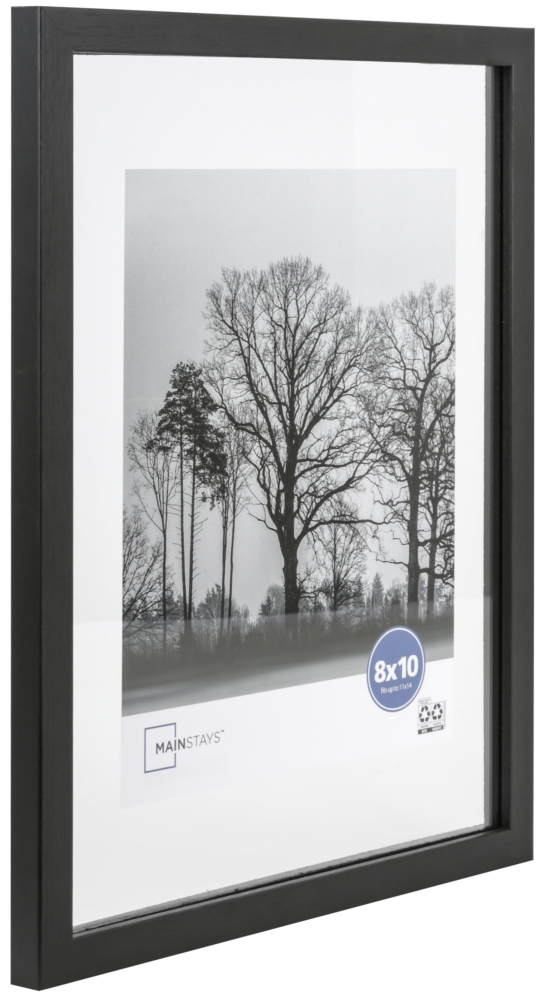 (2 pack) Mainstays – 8x10 Picture Frame – Black Float Frame Linear Program Wall Photo Frame