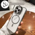 thumbnail image 1 of New Lens Metal Bracket Phone Case For iPhone 15 14 13 12 11 Pro Max Plus Magsafe Magnetic Clear Independent Lens Protect Cover, 1 of 7