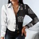 thumbnail image 3 of Camisetas Sin Mangas Camiseta informal con estampado de flores con botones para mujer, traje diario con cuello en V (blanco M) Cgtredaw para Mujer Blanco T S, 3 of 6