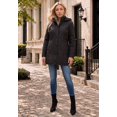 thumbnail image 2 of Roaman's Women's Plus Size Leather Trim Quilted Jacket, 2 of 4