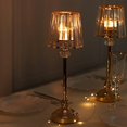 thumbnail image 6 of Balsa Circle 2 Gold 15" Metal Votive Candle Holders Clear Crystal Glass Lamp Shade Party Events Decorations, 6 of 8