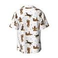 thumbnail image 6 of Lsque German Shepherd Dog print Men's Cuban Collar Short Sleeve Shirt Summer Beachwear Casual Button Down Fashionable Vacation Leisure Shirt-3X-Large, 6 of 7