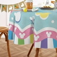 thumbnail image 4 of Easter Round Tablecloth 60 x 60 Inch, Colorful Pastel Easter Eggs Decorative Table Cloth Dining Table Cover, Spring Dinner Party Picnic Decoration, 4 of 6