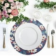 thumbnail image 4 of Coolnut Vintage Flower Round Placemat Set of 1, Non-Slip Heat Resistant & Waterproof Plate Pads for Dinner Table Table Placemats, 15.4 in Home Decor Gifts, 4 of 6