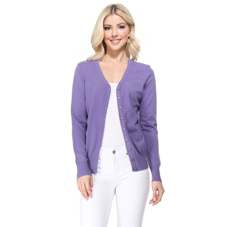 Womens hot sale lavender cardigan