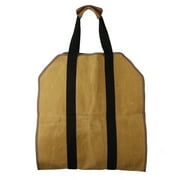 Sturdy Waxed Canvas Firewood Log Carrier Durable Firepalce Wood Bag with Reinforce Straps