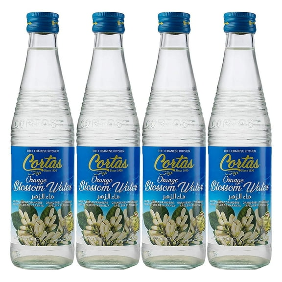Cortas Orange Blossom Water, 10-Ounce Bottles (Pack of 4)