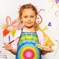 thumbnail image 2 of Rainbow Tie Dye Mandala Pattern Kids Aprons for Girls and Boys,Adjustable Neck Strap Toddler Aprons for Kids Cooking Baking, 2 of 6