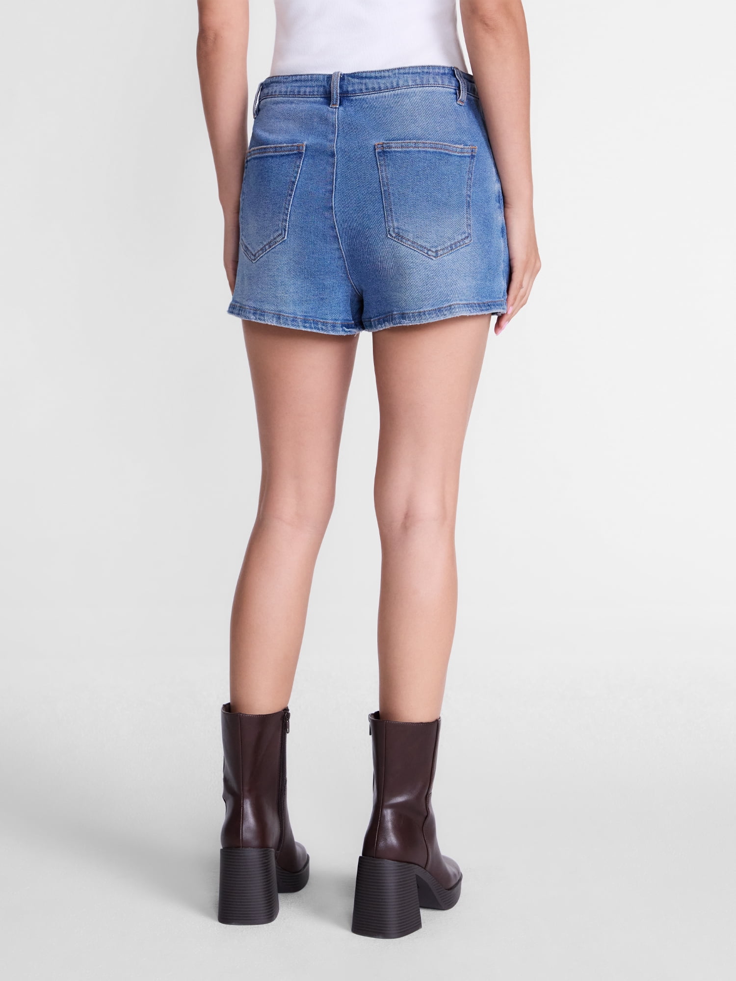 Madden NYC Women’s Lace Up Denim Mini Skort, Sizes XXS-XXL