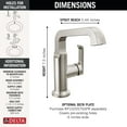 thumbnail image 2 of Delta 689-Dst Tetra 1.2 GPM Single Hole Bathroom Faucet - Lumicoat Champagne Bronze, 2 of 7