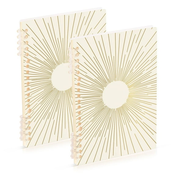 FORMRS 1-Subject Spiral Notebook 8" x 5" College Ruled 60 Refillable Sheet A5 Hard Cover, 2 Pack, Sunshine