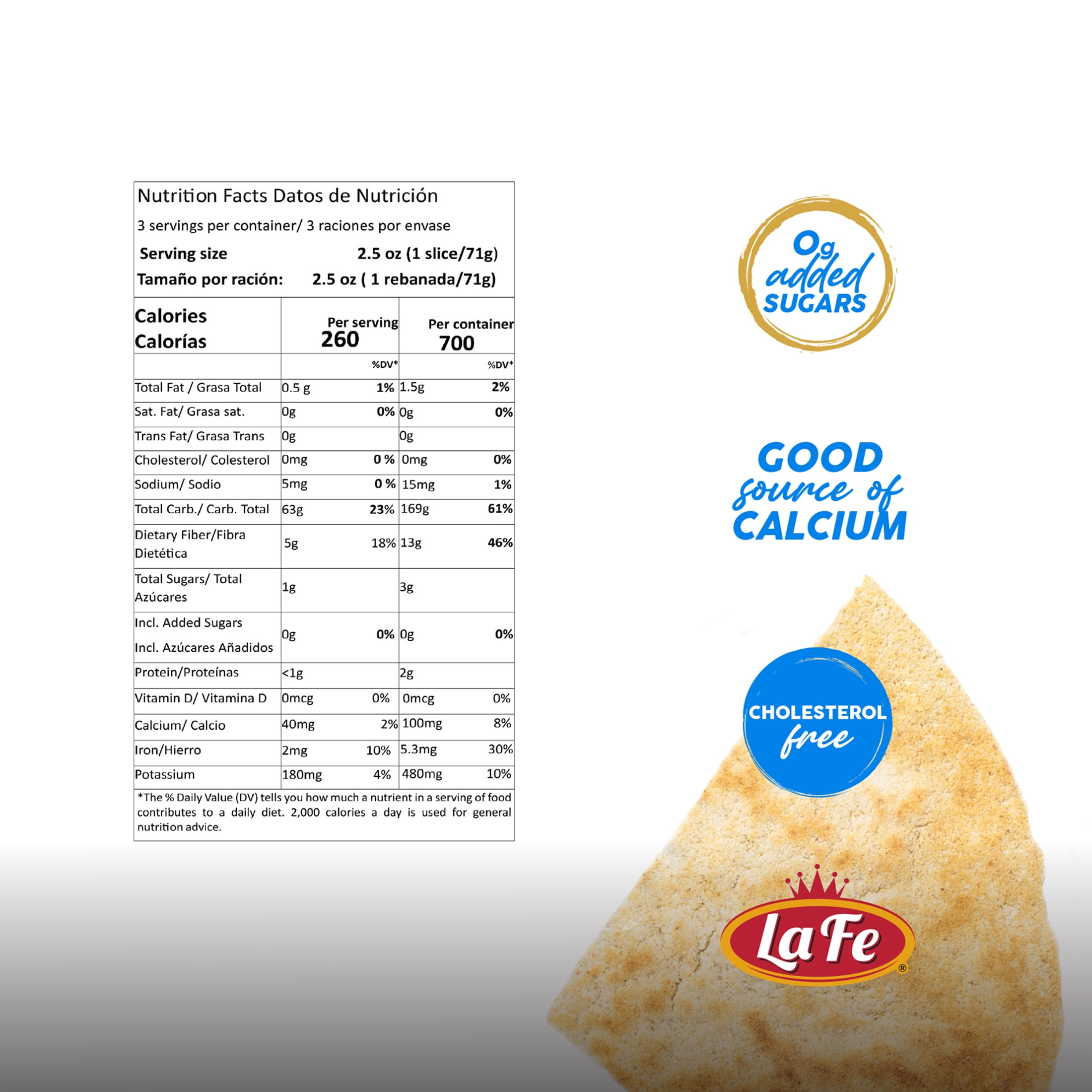 (5 pack) La Fe Casabe Dominican Cassava Bread, 7 oz, 14 Pack, Traditional Flatbread Snack Crackers