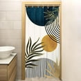 thumbnail image 3 of Bohemian Style Shower Curtain Bathroom Decor Abstract Simple Waterproof Polyester 12 Pack Hooks Green, 3 of 8