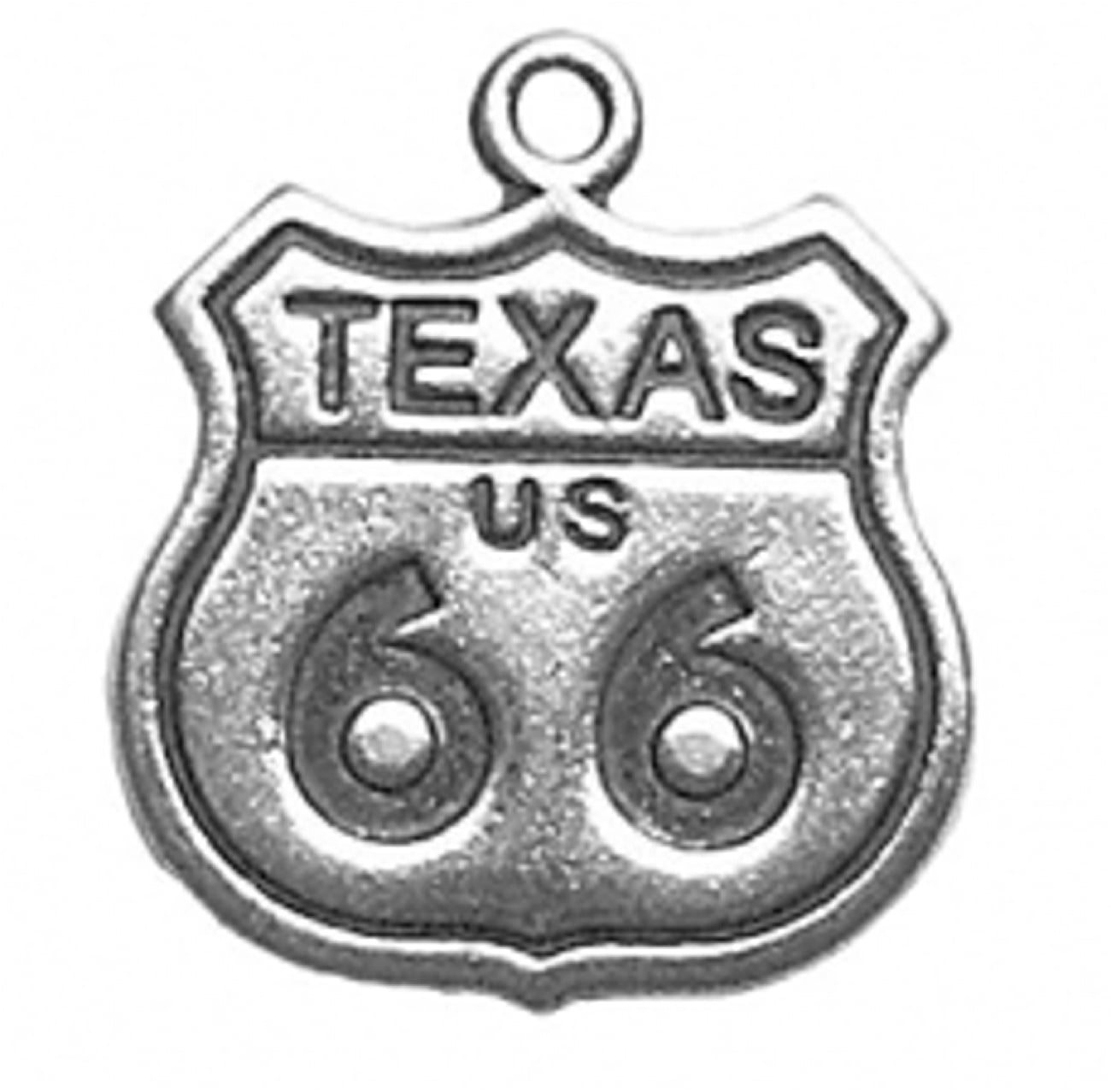 Sterling Silver Girls .8mm Box Chain TEXAS State Pendant Necklace
