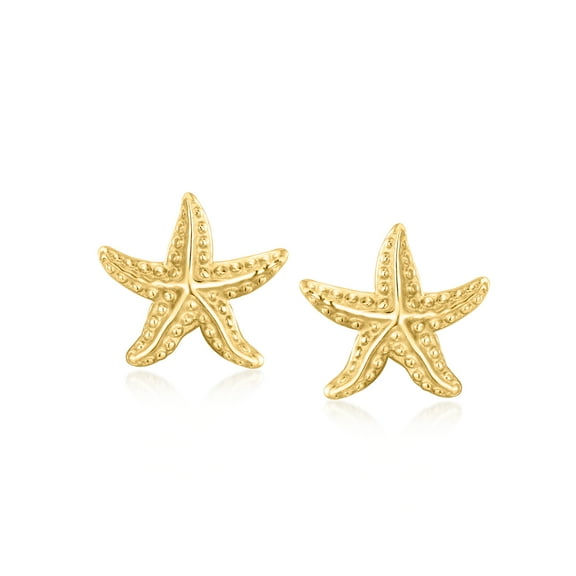 Pure Collection by Ross-Simons Italian 14kt Yellow Gold Starfish Stud Earrings, Women's, Adult