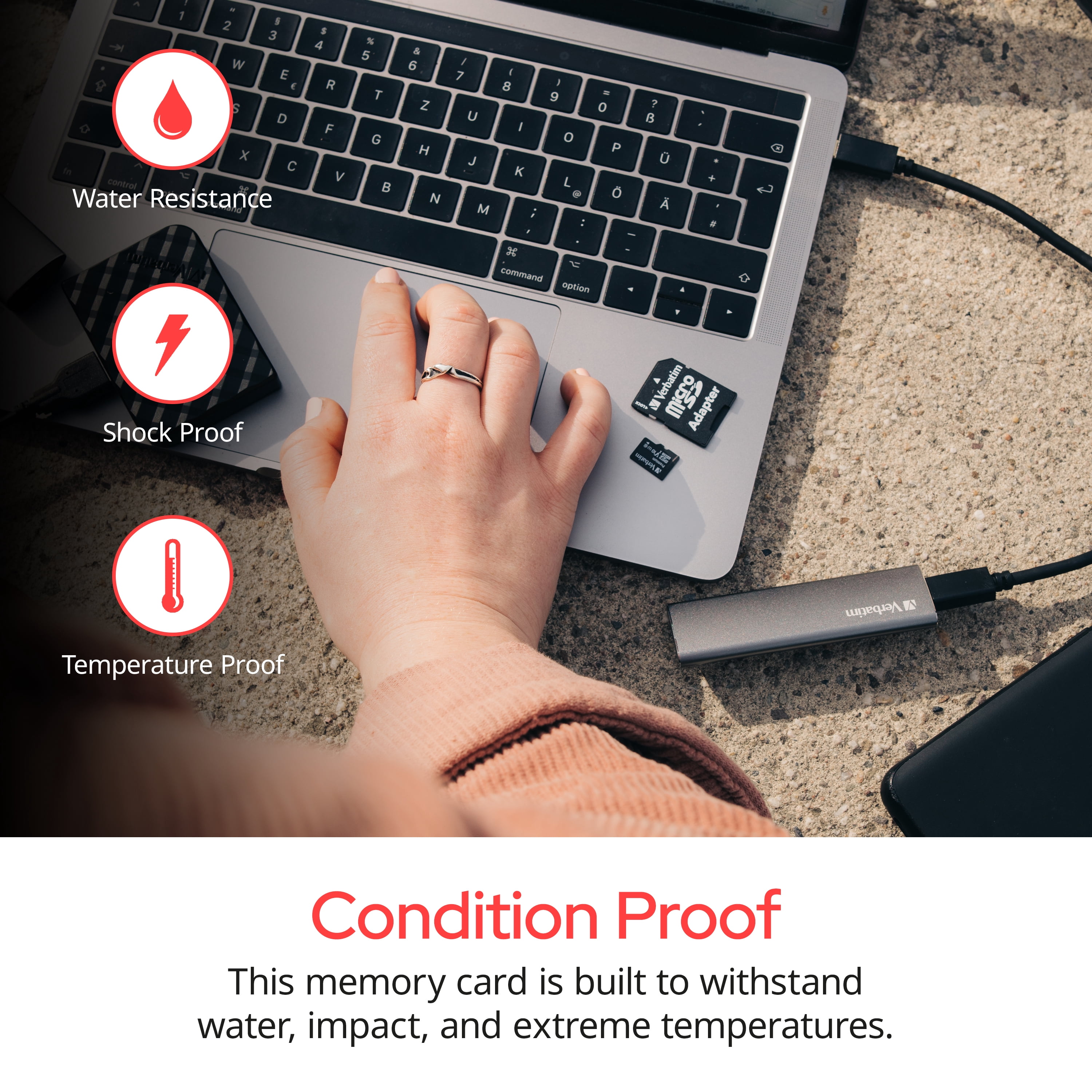 Verbatim 8GB Premium microSDHC Memory Card with Adapter, UHS-I V10 U1 Class 10, 20 pk.