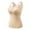 Beige, variant on Women Thermal Underwear Top Double Brushed Red Velvet Chest Pad Slim Fit Seamless Cold Weather Base Layer
