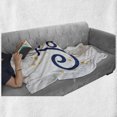 thumbnail image 6 of Jacob Soft Flannel Fleece Throw Blanket, Name with Modern Calligraphy Letter Design Popular Newborn Baby Name, Cozy Plush for Indoor and Outdoor Use, 70" x 90", Dark Blue Mustard, by Ambesonne, 6 of 6