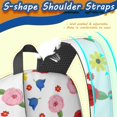thumbnail image 5 of Pioneer Flower Floral Print Pattern 17" School Backpacks for Teens,Waterproof Oxford Fabric,S-Shape Padded Straps for School,Travel,Hiking,Camping, 5 of 6