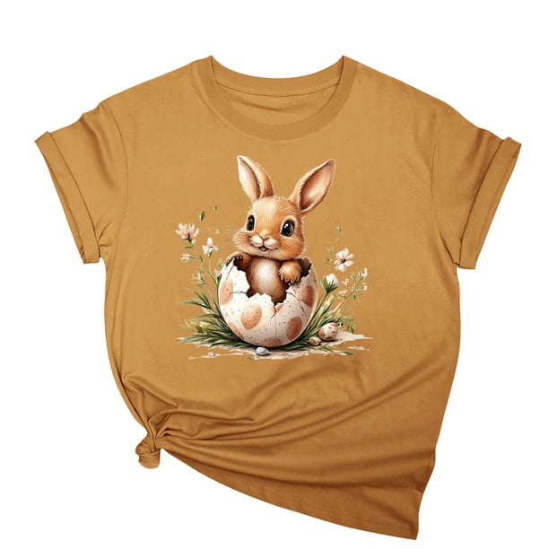 Tops de Cuello Alto para las Mujeres Amante Impreso Camiseta Cuello Redondo Manga Corta, Poliéster Spandex
