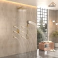 thumbnail image 2 of CASAINC 6-Spray Thermostatic Dual Shower Heads 12 in. Wall Mount Fixed and Handheld Shower Head 6-Jets, 2.5 in Brushed Gold, 2 of 9