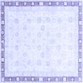 thumbnail image 1 of Ahgly Company Machine Washable Indoor Square Oriental Blue Traditional Area Rugs, 7' Square, 1 of 4