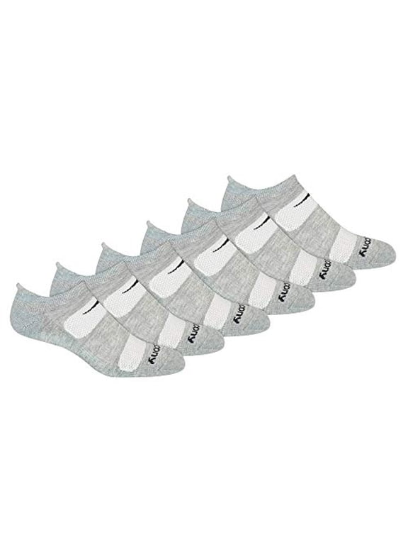 Men's Multi-Pack Mesh Ventilating Comfort Fit Performance Tab Socks, Grey (6 Pairs), Shoe Size: 8-12