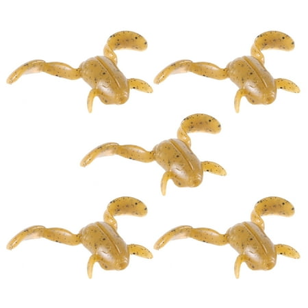 ZYHARUKO 5PCS Fishing Soft Baits Artificial Frogs Lure Swimbait Topwaters Floating Lures Baits