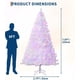 thumbnail image 2 of 7.5ft artificial pre - lit blanca christmas pine tree: perfect para home & oficina holiday party decor, equipped con 450 warm blanca LED lights, foldable base para simple assembly, 2 of 8