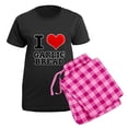 thumbnail image 5 of CafePress - I Heart (Love) Garlic Bread Women's Dark Pajamas - Women's Short Sleeve Print T-Shirt and Pants Dark Cotton Pajama Set, 5 of 7