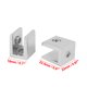 thumbnail image 2 of Zinc Alloy Wall Mounted Adjustable Glass Shelf Clip Clamp Bracket Support 8pcs, 2 of 3