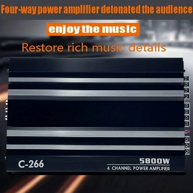 12V Car Amplifier] KUERL 4 Channel AB Class 12V Car Amplifier 
