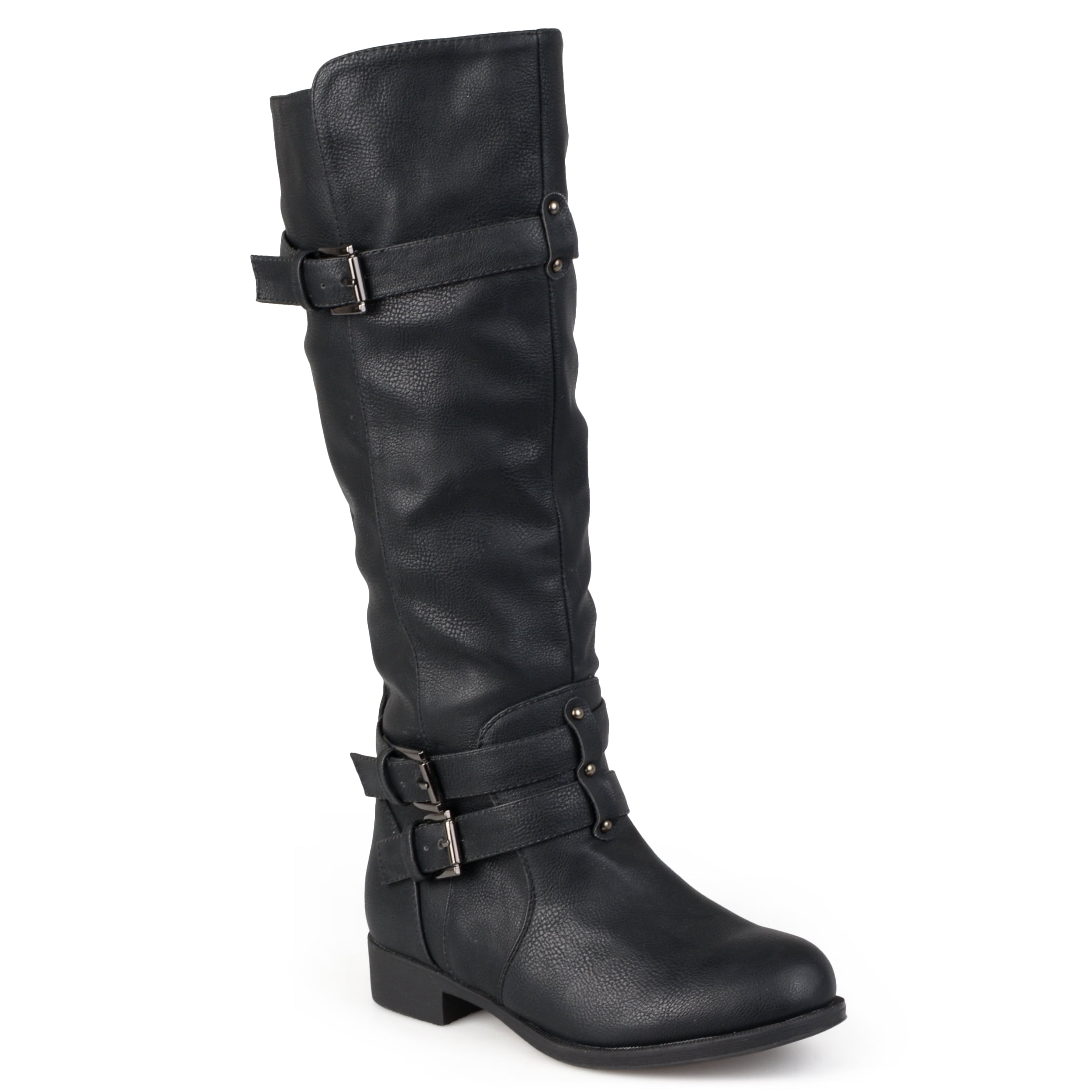 American Women's Eagle Knee High Strap Buckles Maggie Riding Boots Shoes