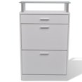 thumbnail image 3 of vidaXL Shoe Cabinet with a Drawer and a Top Glass Shelf Wood White, 3 of 6