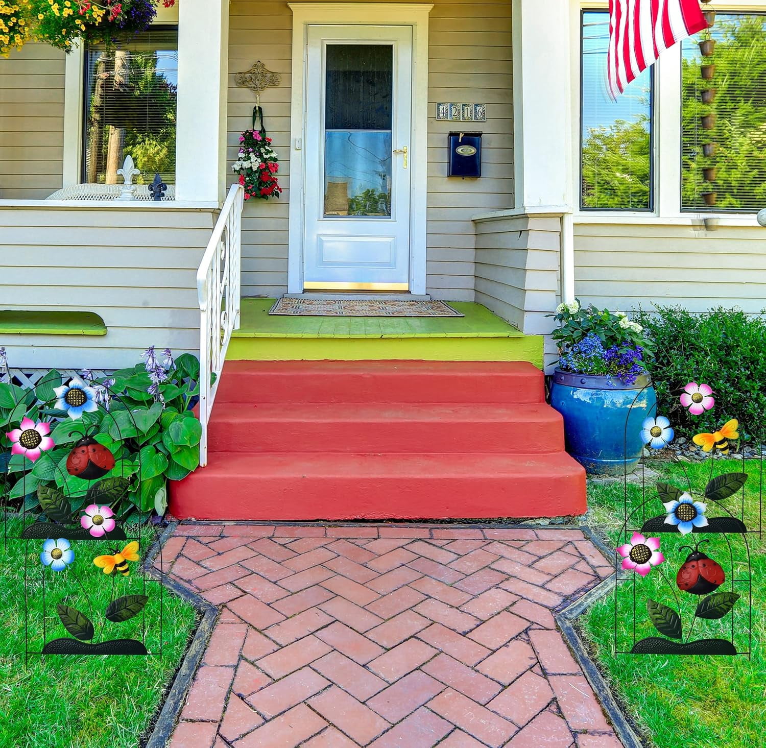 Gift Boutique 4 Pack Decorative Metal Garden Fence