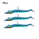thumbnail image 5 of Naiovety 3 uds señuelo cebo pesca cabeza pez bajo anzuelo aparejos artificiales barco púas arenque brillo percha mero accesorio Pescar Azul, 5 of 6