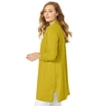 thumbnail image 3 of Jessica London Women's Plus Size Fine Gauge Cardigan Long Open Front Sweater, 3 of 3