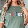thumbnail image 5 of Teeso Jesus Saves USA Shirt or TShirt, Christian Patriotic Tee, JesUSAves Shirt, Red White Blue 4th of July Shirt, USA Faith Tee, Sand 5XL, 5 of 10